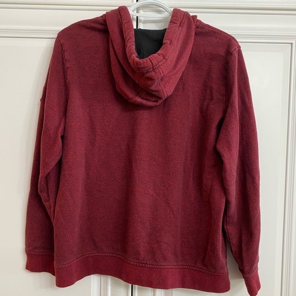 Youth Size Large Red Zip Front Hoodie by Canadiana Front Pockets - Picture 7 of 10